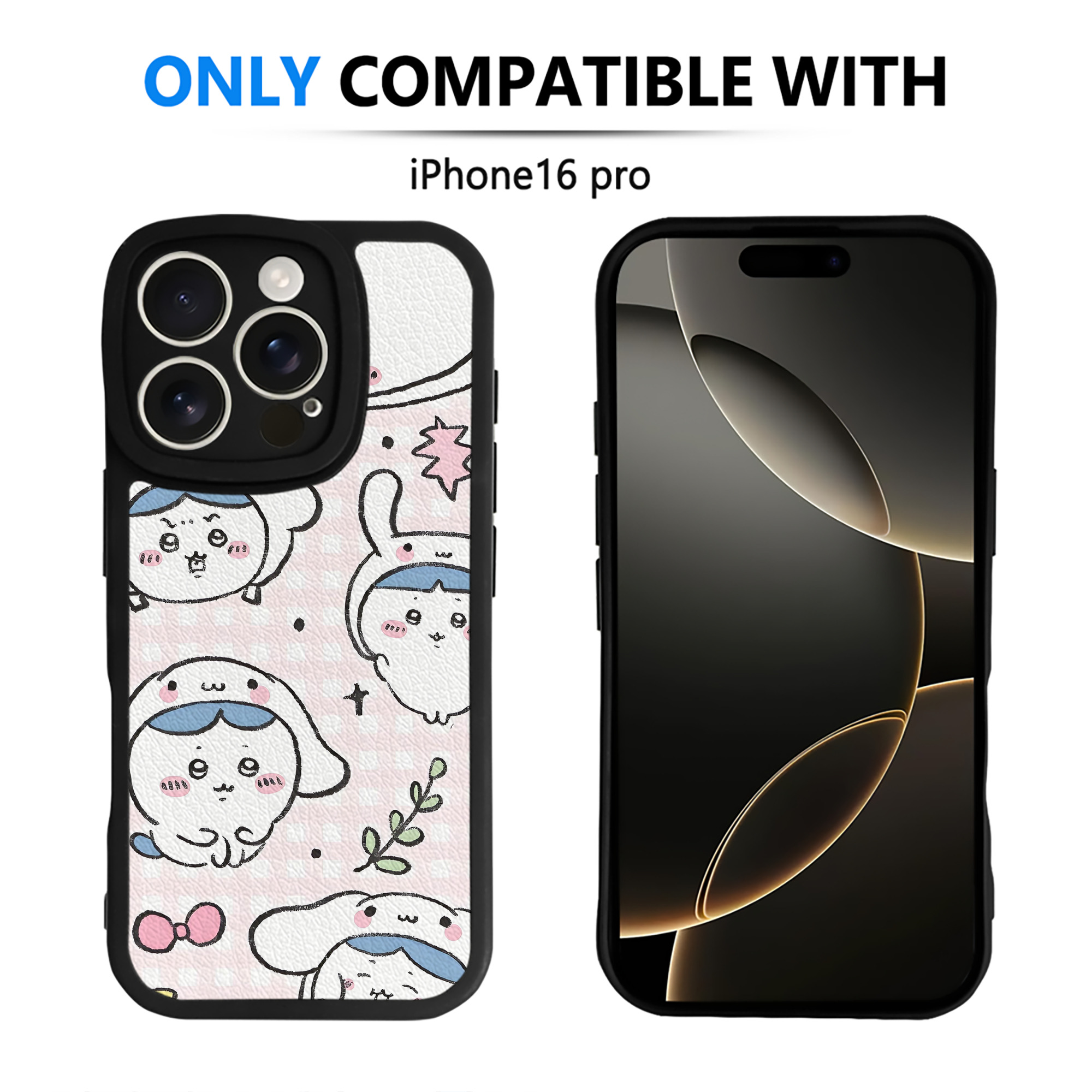 （画像用） ちいかわ Chii-kawa 【iPhone 16シリーズ対応】シリコンスマホケース（レザー調） 材質：シリコン